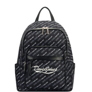 David Jones Women's Backpack Stylish and Durable Everyday Carry | Color Black (6889-4)