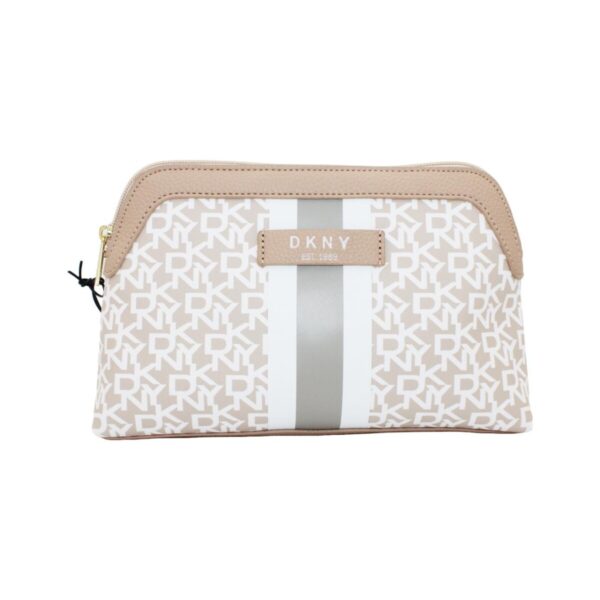 DKNY SIGNATURE STRIPE BEAUTY POUCH