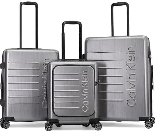 Calvin Klein South Hampton II 5.0 3pc set 20, 24, 28 INCH Luggage Color Silver