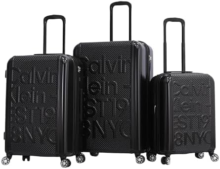Calvin Klein Est. in NYC 3pc set 20, 24, 28 INCH Luggage Color Black