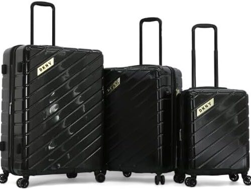 Dkny Bias HS 3pc set 20, 24, 28 INCH Luggage Color Black