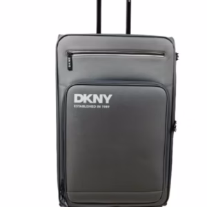 DKNY Established Softside Luggage on Wheels for Unisex | Ultra Lightweight ABS on with Spinner Wheels 4 Color Charcoal
